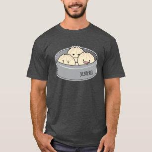 Het dim sum Chinees ontbijt gestoomd bbq van het T-shirt