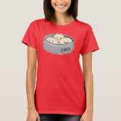 Het dim sum Chinees ontbijt gestoomd bbq van het T-shirt (Voorkant)