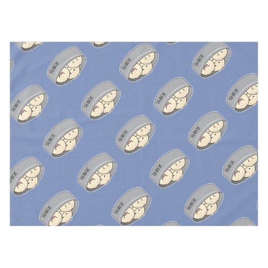 Het dim sum Chinees ontbijt gestoomd bbq van het Tafelkleed (Voorkant (Horizontaal))