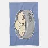 Het dim sum Chinees ontbijt gestoomd bbq van het Theedoek (Verticaal)