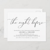 Het diner de avond voor de bruiloft briefkaart (Voorkant / Achterkant)