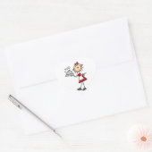 Het diner is geserveerd hart sticker (Envelop)
