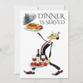 Het DINER is geserveerd Kaart (Voorkant)