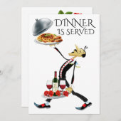 Het DINER is geserveerd Kaart (Voorkant / Achterkant)