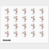 Het diner is geserveerd ronde sticker (Vel)