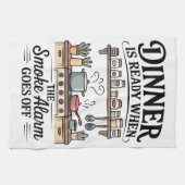 Het diner is klaar theedoek (Horizontaal)