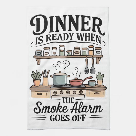 Het diner is klaar theedoek (Verticaal)