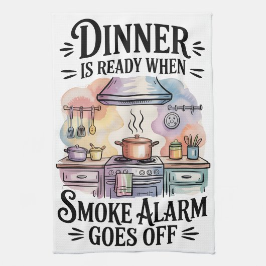 Het diner is klaar wanneer theedoek (Verticaal)