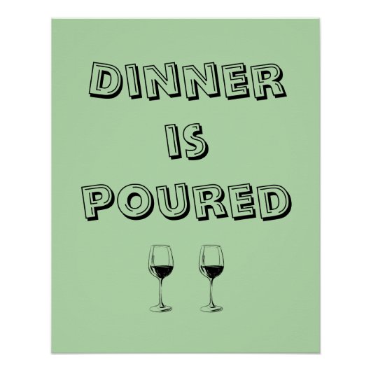 Het diner is  perfect poster (Voorkant)