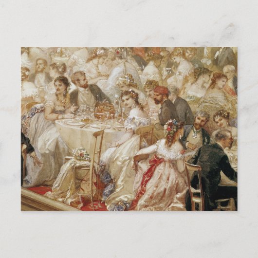 Het diner op de Tuileries, 1867 Briefkaart (Voorkant)