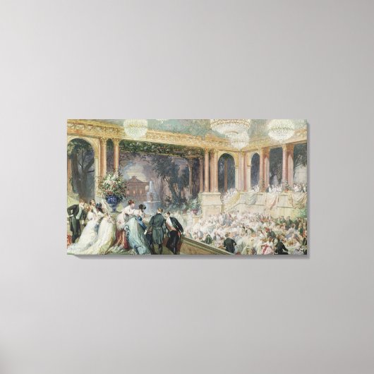 Het diner op de Tuileries, 1867 Canvas Afdruk (Voorkant)