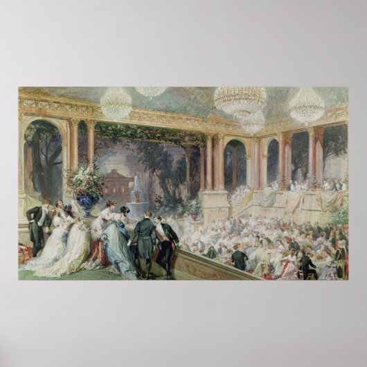 Het diner op de Tuileries, 1867 Poster (Voorkant)