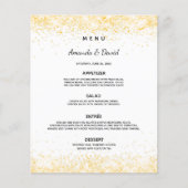 Het diner van de bruiloft is witte gouden confetti (Voorkant)