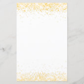 Het diner van de bruiloft is witte gouden confetti (Achterkant)