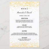 Het diner van de bruiloft is witte gouden confetti (Voorkant)