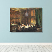 Het diner van de Conti-prins in de tempel Canvas Afdruk (Insitu (Houten vloer))