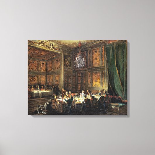 Het diner van de Conti-prins in de tempel Canvas Afdruk (Voorkant)