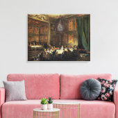 Het diner van de Conti-prins in de tempel Canvas Afdruk (Insitu (Woonkamer))