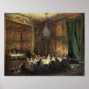 Het diner van de Conti-prins in de tempel Poster