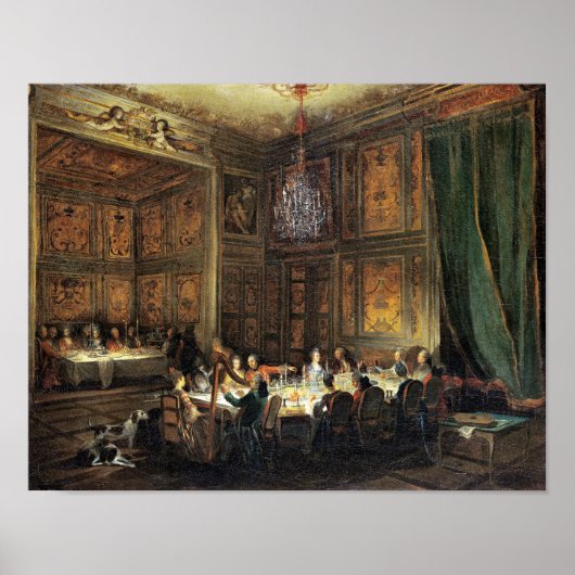 Het diner van de Conti-prins in de tempel Poster (Voorkant)