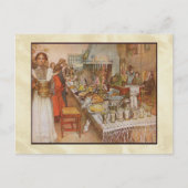 Het Diner van de Kerstavond van Carl Larsson Feestdagenkaart (Voorkant)