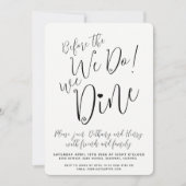 Het diner van de repetitie vóór wij dineren monofa kaart (Voorkant)