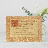 Het Diner van de Thanksgiving Feestdagenkaart (Staand voorkant)