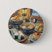 Het diner van mijn buurman ronde button 5,7 cm (Voorkant)