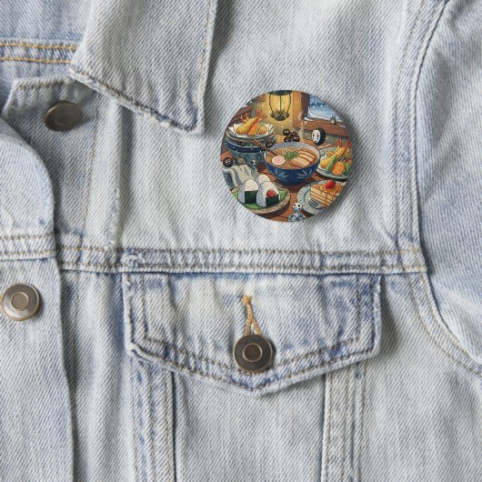 Het diner van mijn buurman ronde button 5,7 cm (In situ)