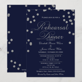 het diner voor de repetitie van navy Silver nodigt Kaart