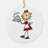 Het diner wordt bewaard keramisch ornament (Voorkant)