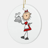 Het diner wordt bewaard keramisch ornament (Links)