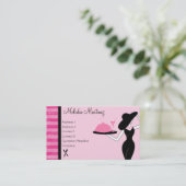 Het diner wordt bewaard visitekaartje (Staand voorkant)