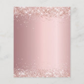 Het dinermenu van de bruiloft gooit roze roze roos (Achterkant)