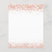 Het dinermenu van de bruiloft witte rozen gouden c (Achterkant)