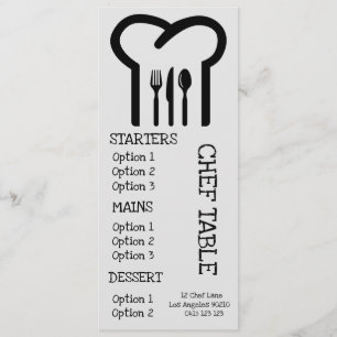 Het dinermenu van het moderne trendy chef-pet rest menu