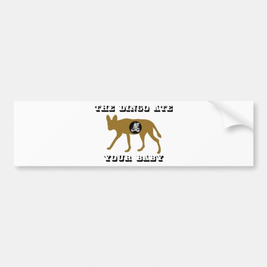Het dingo is jouw Baby Bumpersticker (Voorkant)