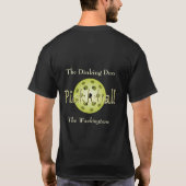 Het Dinking Duo Koppel Pickleball Bal T-shirt (Achterkant)