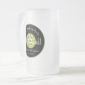 Het Dinking Duo of Dude Pickleball Ball Matglas Bierpul (Voorkant links)