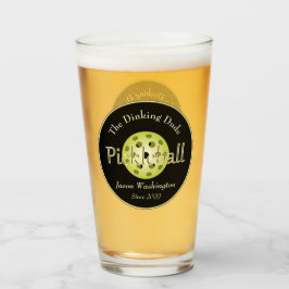 Het Dinking Duo of Dude Pickleball Ball Pint Bier Glas