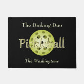 Het Dinking Duo Paar Pickleball Ball Deurmat (Voorkant)