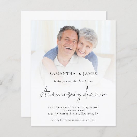 Het Dinner van het Jubileum van het Manuscript van (Voorkant / Achterkant)