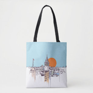 het district Galata Tower en het district Galata i Tote Bag