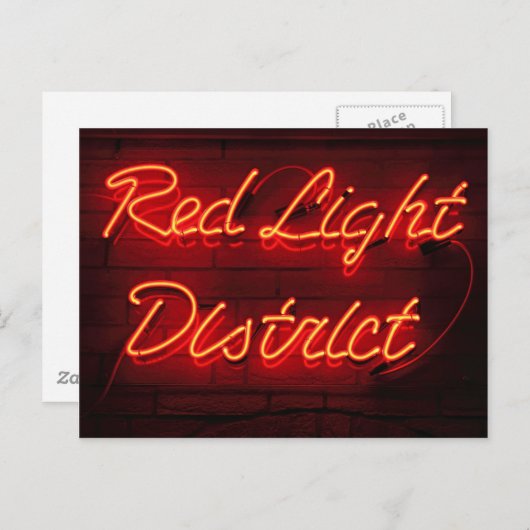 Het District van het rood licht Briefkaart (Voorkant / Achterkant)