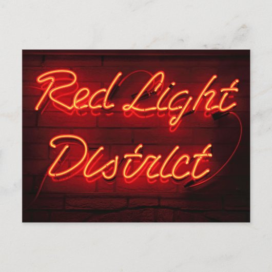 Het District van het rood licht Briefkaart (Voorkant)