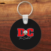 Het district Washington Dc Vakantie Souvenir Ons Sleutelhanger (Voorkant)