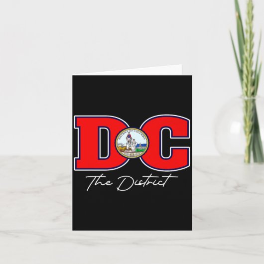 Het district Washington DC vakantiesouvenir VS Kaart (Voorkant)