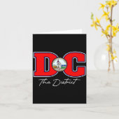Het district Washington DC vakantiesouvenir VS Kaart (Gele Bloem)