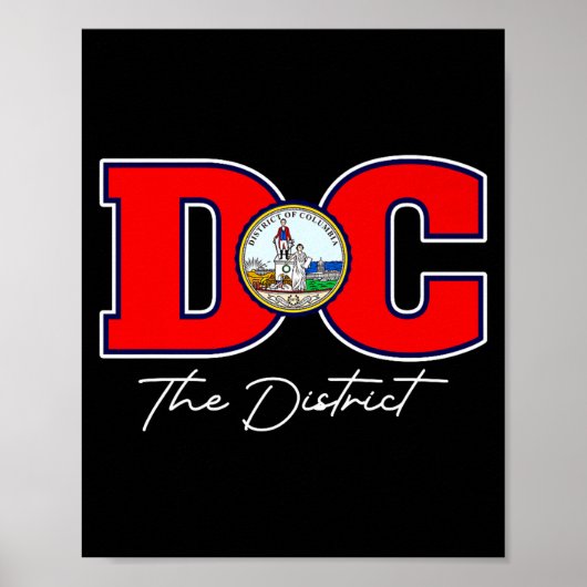 Het district Washington DC vakantiesouvenir VS Poster (Voorkant)