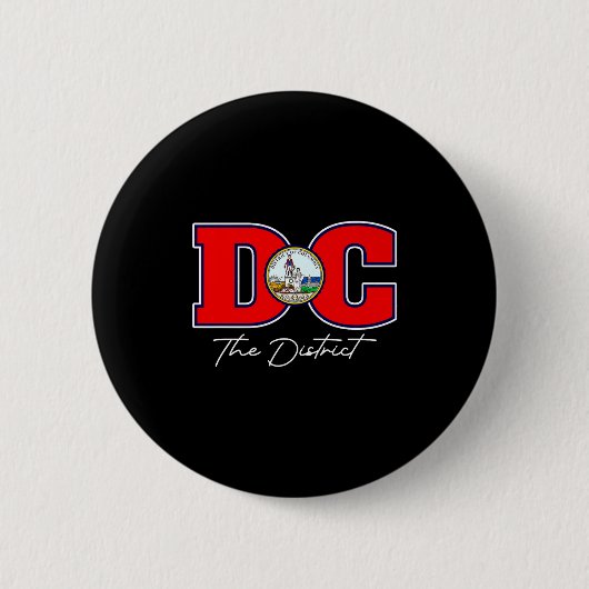 Het district Washington DC vakantiesouvenir VS Ronde Button 5,7 Cm (Voorkant)